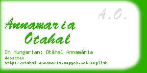 annamaria otahal business card